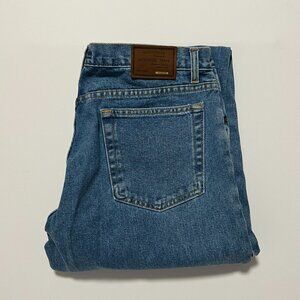 McKenzie Tribe Dungarees Jeans Straight Leg Denim Men's Size 36x34 Cowboy